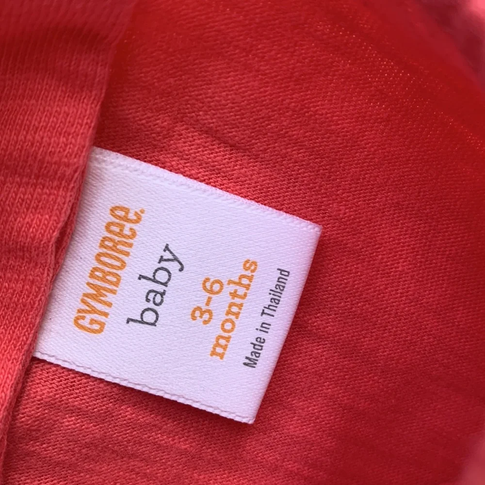 Gymboree Baby Coral Dress 3-6M Long Sleeves EUC